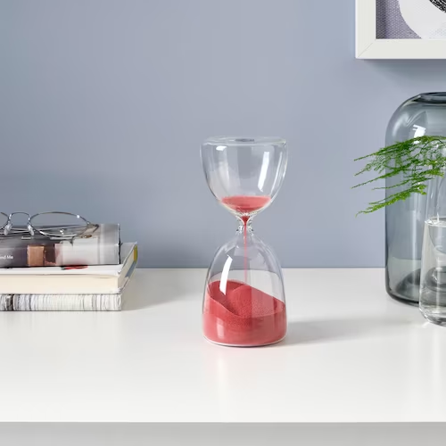 ĐỒNG HỒ CÁT TRANG TRÍ EFTERTÄNKA IKEA - HỒNG ĐẬM 16 cm