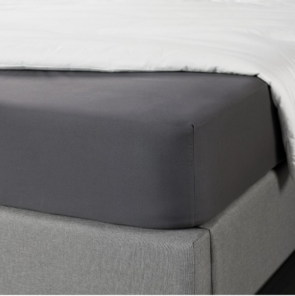 GA TRẢI GIƯỜNG BRUKSVARA IKEA - XÁM ĐEN 150x200 cm