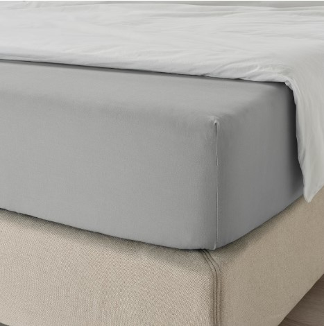 GA TRẢI GIƯỜNG DVALA IKEA - XÁM NHẠT 90x200 cm