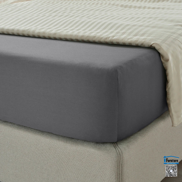 GA TRẢI GIƯỜNG NATTJASMIN IKEA - Màu xám đậm (120x200 cm)