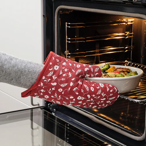 GĂNG TAY LÒ NƯỚNG INAMARIA IKEA - ĐỎ HOA VĂN
