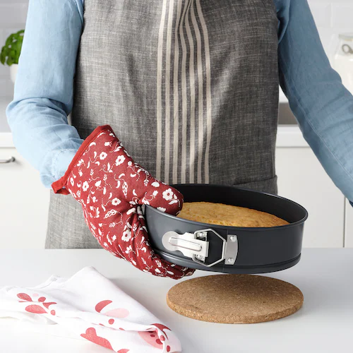 GĂNG TAY LÒ NƯỚNG INAMARIA IKEA - ĐỎ HOA VĂN