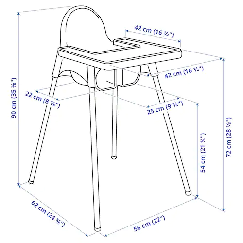 GHẾ ĂN DẶM CÓ MẶT BÀN CHO BÉ ANTILOP IKEA - HỒNG