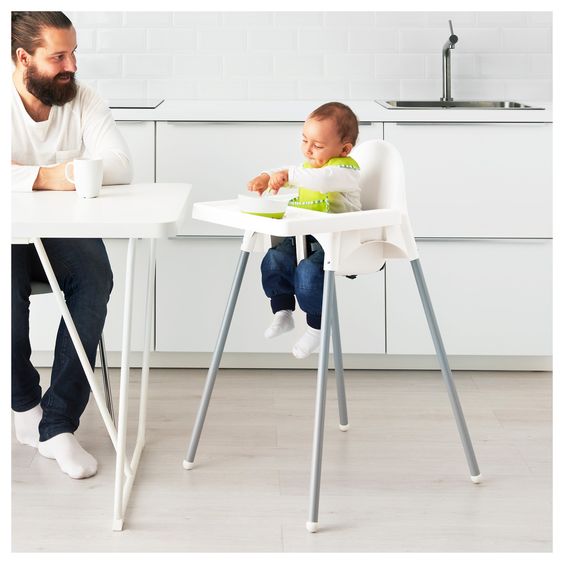 GHẾ ĂN DẶM CÓ MẶT BÀN CHO BÉ ANTILOP IKEA - TRẮNG