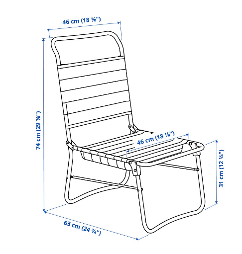 GHẾ BÃI BIỂN STRANDÖN IKEA - XANH