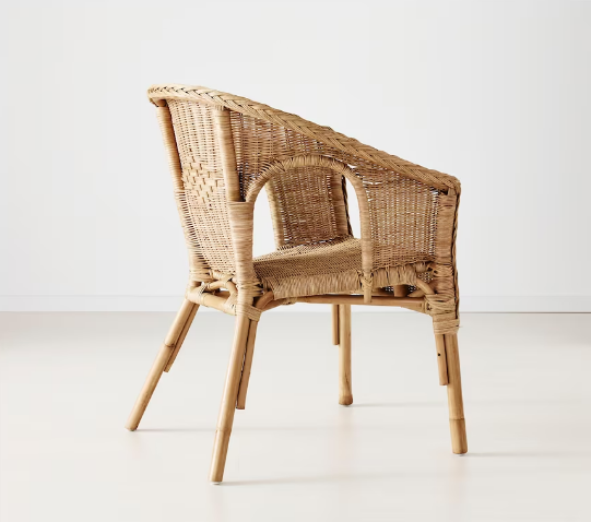 GHẾ BÀNH MÂY AGEN IKEA - NÂU