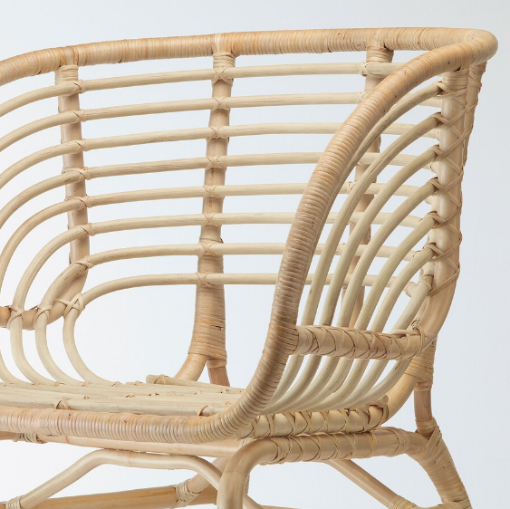 GHẾ BÀNH SONG MÂY CÓ ĐỆM BUSKBO IKEA