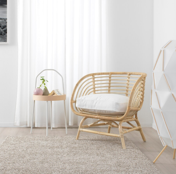 GHẾ BÀNH SONG MÂY CÓ ĐỆM BUSKBO IKEA