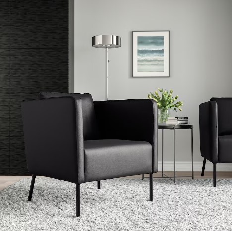 GHẾ BÀNH EKERÖ IKEA - ĐEN