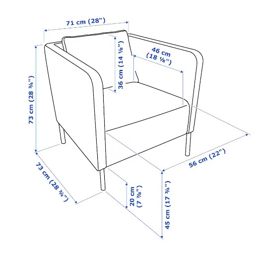 GHẾ BÀNH EKERÖ IKEA - ĐEN