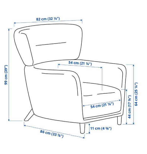 GHẾ BÀNH VỚI GHẾ ĐỂ CHÂN OSKARSHAMN IKEA - ĐEN