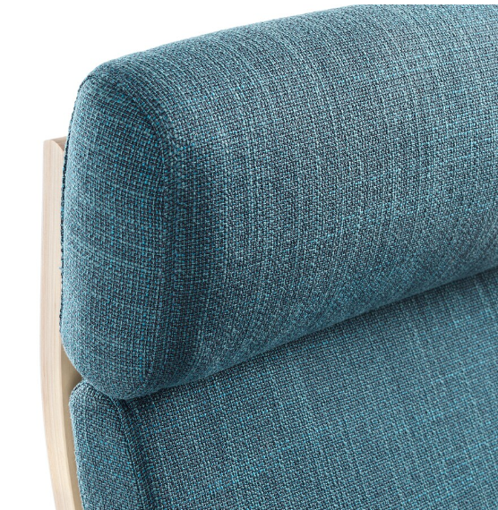 GHẾ BÀNH THƯ GIÃN POÄNG IKEA - VENEER BẠCH DƯƠNG / XANH ĐẬM