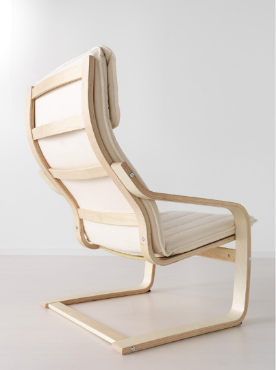 GHẾ BÀNH THƯ GIÃN POÄNG IKEA - VENEER BẠCH DƯƠNG / Ransta tự nhiên