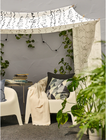 GHẾ BÀNH  NGOÀI TRỜI SKARPÖ IKEA - TRẮNG (HÀNG LIMITED)