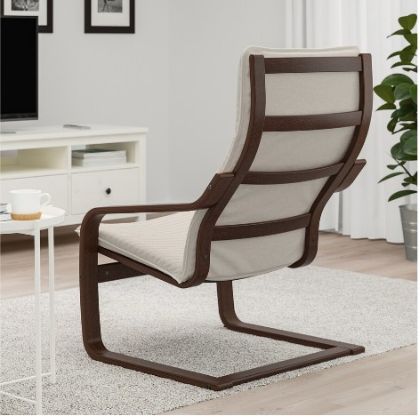 GHẾ BÀNH THƯ GIÃN POÄNG IKEA - NÂU / BE NHẠT Knisa