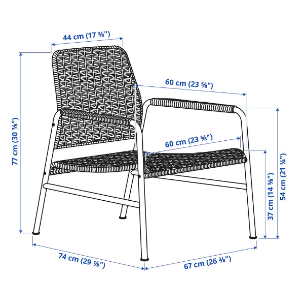GHẾ BÀNH MÂY ULRIKSBERG IKEA