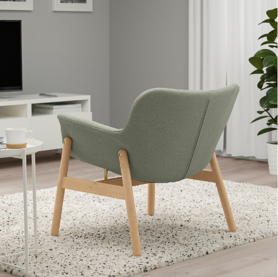 GHẾ BÀNH VEDBO IKEA - XÁM NHẠT