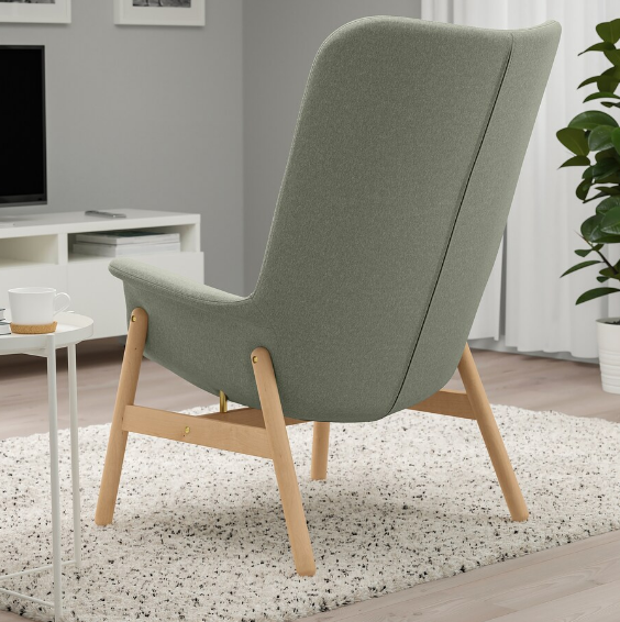 GHẾ BÀNH LƯNG CAO VEDBO IKEA - XANH NHẠT