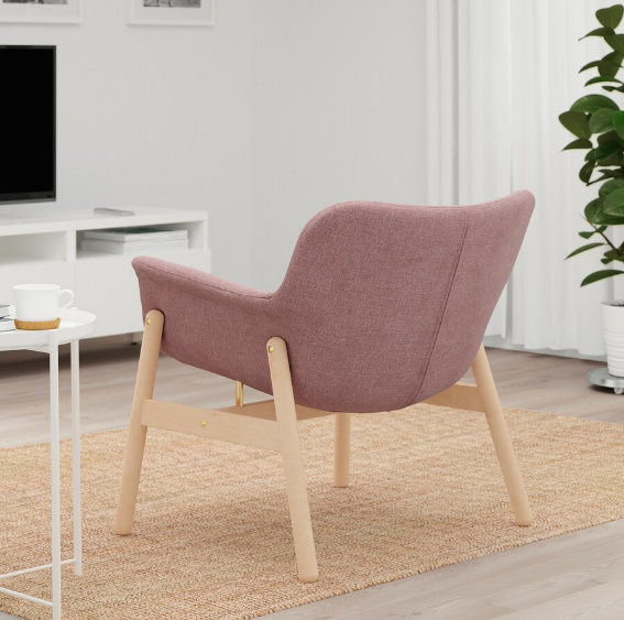 GHẾ BÀNH VEDBO IKEA - NÂU HỒNG NHẠT