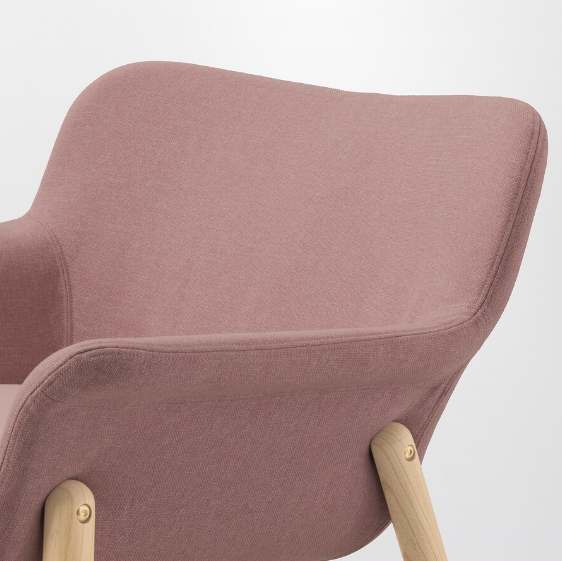 GHẾ BÀNH VEDBO IKEA - NÂU HỒNG NHẠT