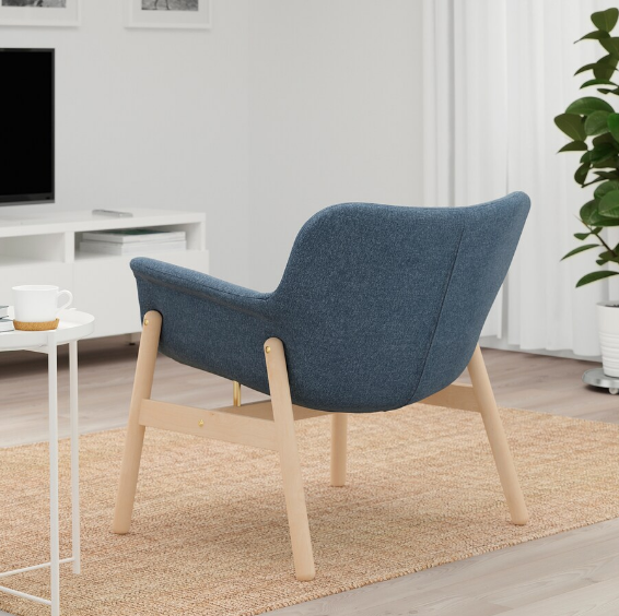 GHẾ BÀNH VEDBO IKEA - XÁM XANH