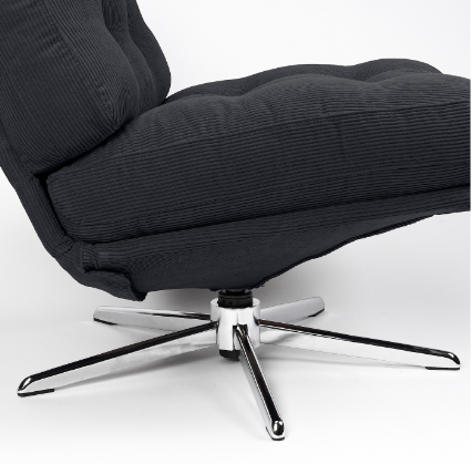 GHẾ BÀNH XOAY DYVLINGE IKEA - ĐEN