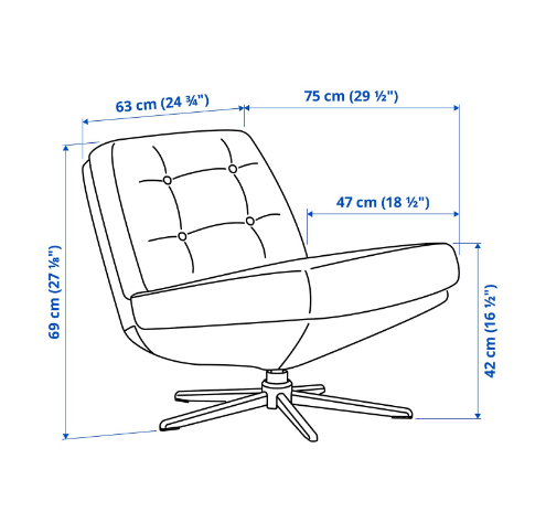 GHẾ BÀNH XOAY DYVLINGE IKEA - XANH LÁ