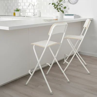 GHẾ QUẦY BAR CÓ TỰA LƯNG FRANKLIN IKEA  - TRẮNG