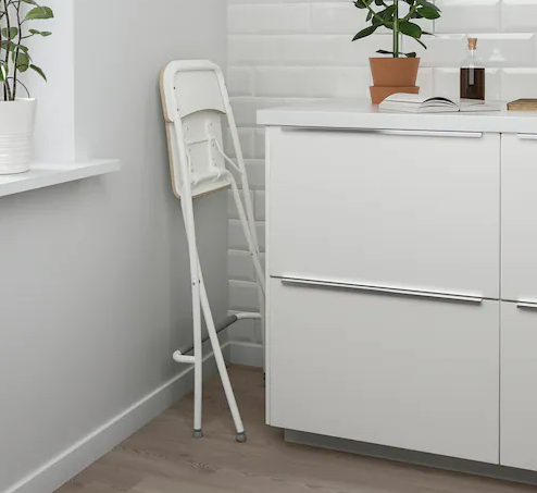 GHẾ QUẦY BAR CÓ TỰA LƯNG FRANKLIN IKEA  - TRẮNG