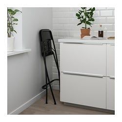 GHẾ QUẦY BAR CÓ TỰA LƯNG FRANKLIN IKEA  - ĐEN