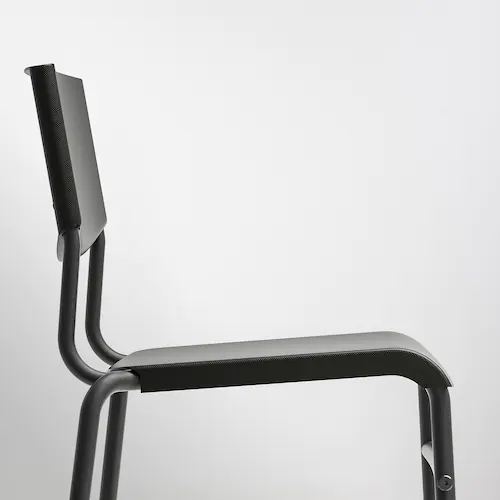GHẾ QUẦY BAR CÓ TỰA LƯNG STIG IKEA  - ĐEN 74 cm