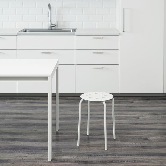 GHẾ ĐẨU TRÒN MARIUS IKEA - TRẮNG 45 cm
