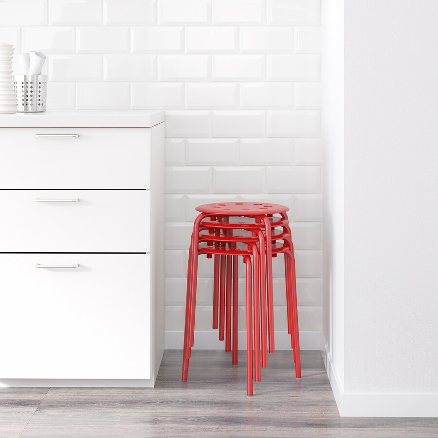 GHẾ ĐẨU TRÒN MARIUS IKEA - ĐỎ 45 cm