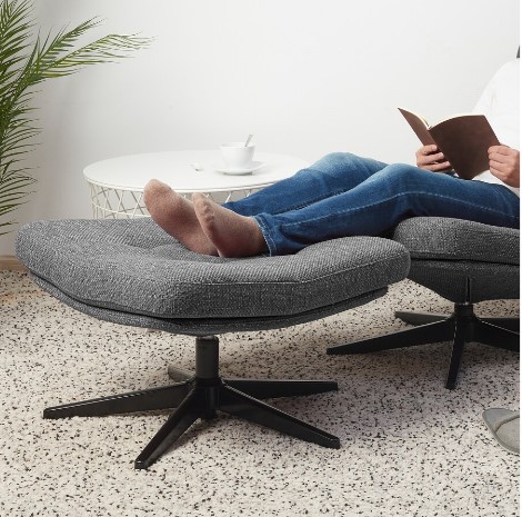 GHẾ ĐỂ CHÂN HAVBERG IKEA - XÁM / ĐEN