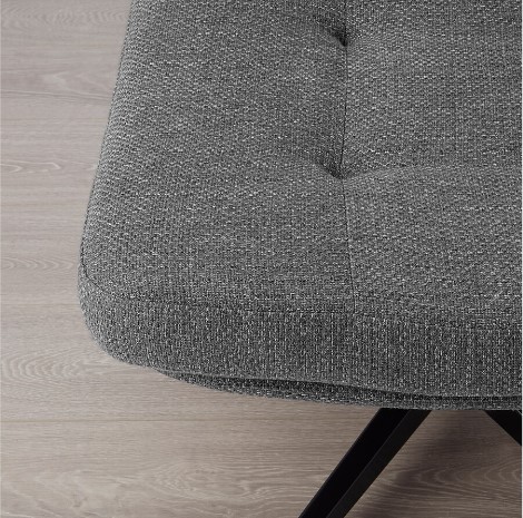 GHẾ ĐỂ CHÂN HAVBERG IKEA - XÁM / ĐEN