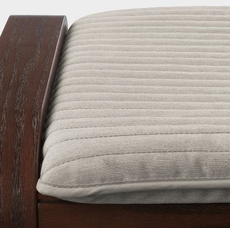 GHẾ ĐỂ CHÂN POÄNG IKEA - NÂU / BE NHẠT