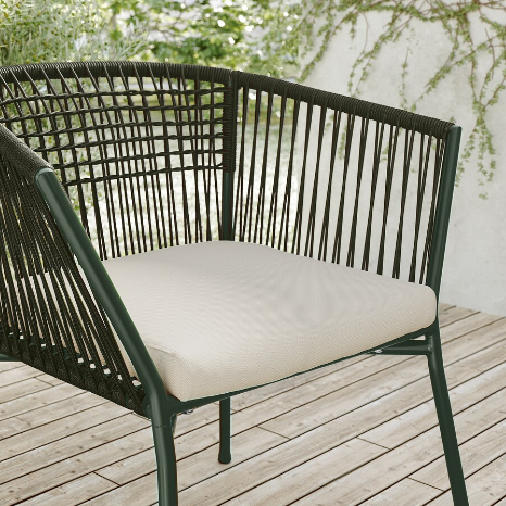 GHẾ CÓ ĐỆM NGOÀI TRỜI SEGERÖN IKEA - XANH/BE