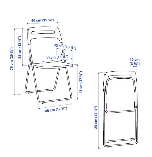 SET BÀN 2 GHẾ PHÒNG ĂN MELLTORP / NISSE IKEA - TRẮNG CROM 75x75 cm