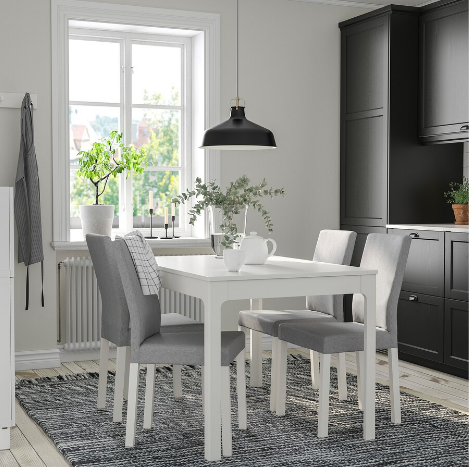 GHẾ KÄTTIL IKEA - TRẮNG XÁM NHẠT