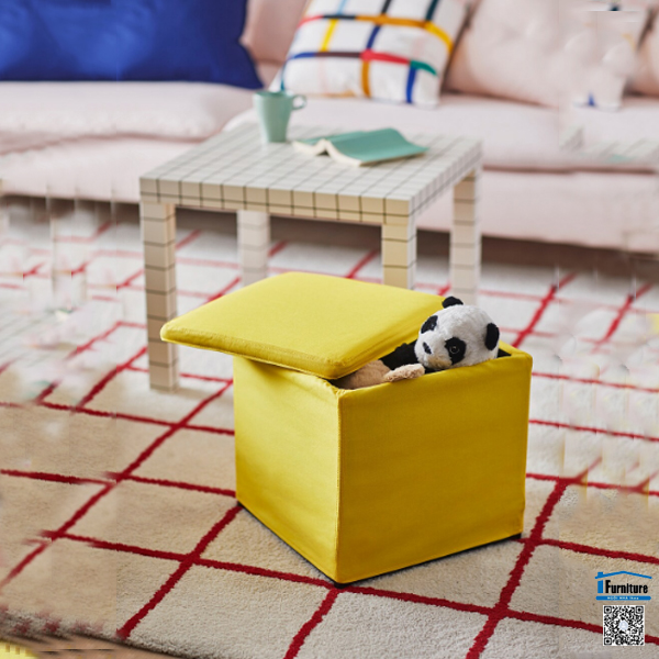 GHẾ KẾT HỢP HỘP LƯU TRỮ BOSNÄS IKEA - Màu vàng