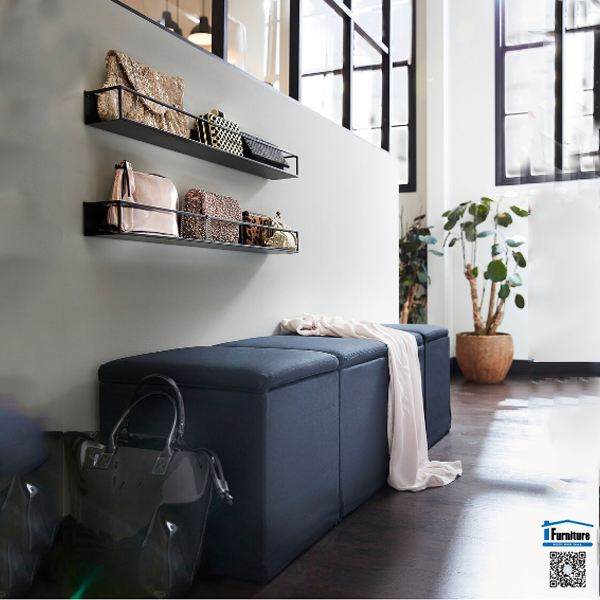 GHẾ KẾT HỢP HỘP LƯU TRỮ BOSNÄS IKEA - Màu đen