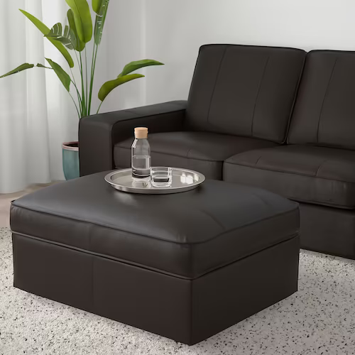 GHẾ KẾT HỢP HỘP LƯU TRỮ KIVIK IKEA - NÂU ĐẬM