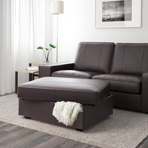 GHẾ KẾT HỢP HỘP LƯU TRỮ KIVIK IKEA - NÂU ĐẬM