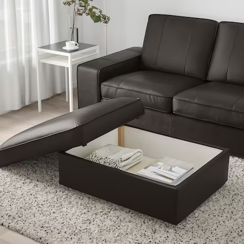 GHẾ KẾT HỢP HỘP LƯU TRỮ KIVIK IKEA - NÂU ĐẬM