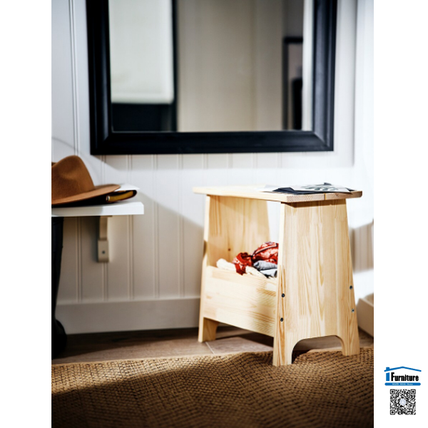 GHẾ LƯU TRỮ PERJOHAN IKEA - Màu gỗ
