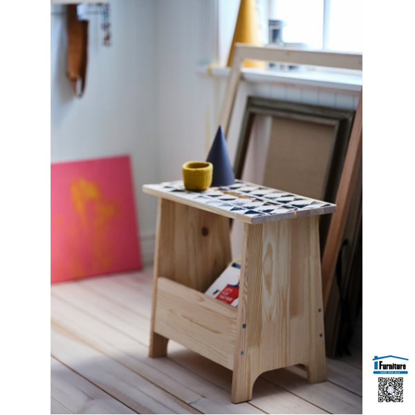 GHẾ LƯU TRỮ PERJOHAN IKEA - Màu gỗ