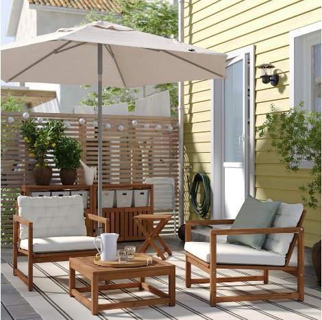 GHẾ NGỒI CHO GHẾ SOFA MÔ ĐUN NGOÀI TRỜI NÄMMARÖ IKEA - NÂU NHẠT
