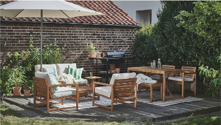 GHẾ NGỒI CHO GHẾ SOFA MÔ ĐUN NGOÀI TRỜI NÄMMARÖ IKEA - NÂU NHẠT