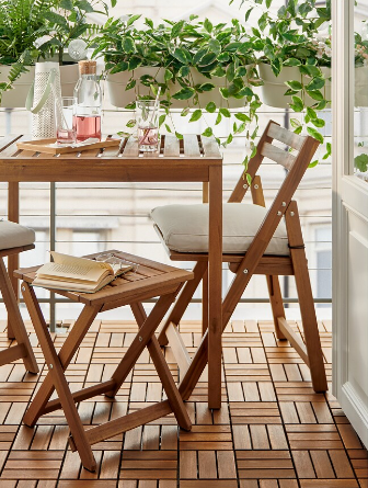 GHẾ GẤP THÔNG MINH NGOÀI TRỜI NÄMMARÖ IKEA - NÂU NHẠT