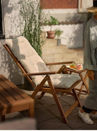 GHẾ NGẢ NGOÀI TRỜI NÄMMARÖ IKEA - NÂU NHẠT